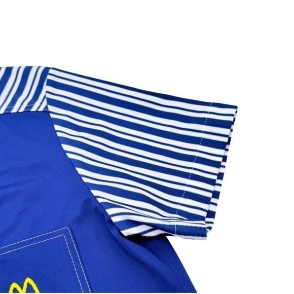 Vintage 1976 McDonald's Employee Uniform Shirt Stan Herman Blue Stripe Size M - Picture 9 of 11
